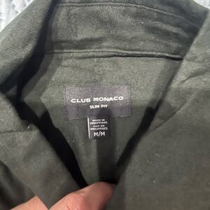 club monaco slim fit light weight flannel ish shirt